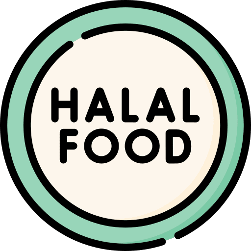 Halal cultures label muslim icon