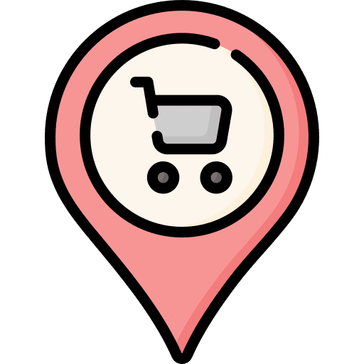 Location shopping pin map icon