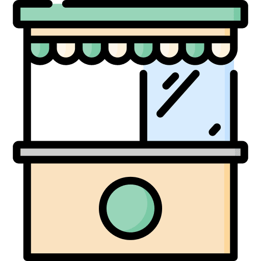Booth market booth retailer icon Booth market booth retailer icon