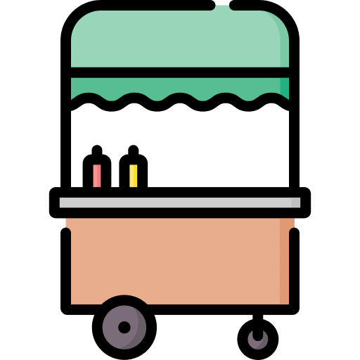 Food cart food and restaurant fast food food stand icon Food cart food and restaurant fast food food stand icon
