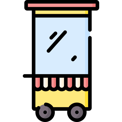 Food cart food stall street food food and restaurant icon Food cart food stall street food food and restaurant icon