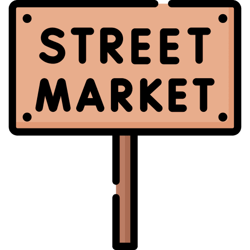 Market financial signaling street icon Market financial signaling street icon