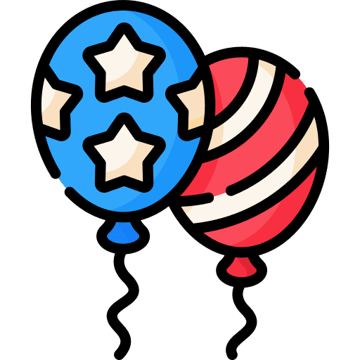 Balloons flag usa balloons icon