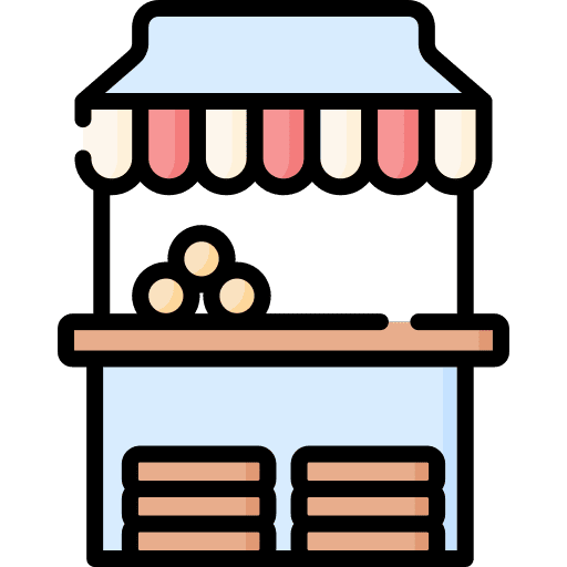 Booth food food stall street icon Booth food food stall street icon