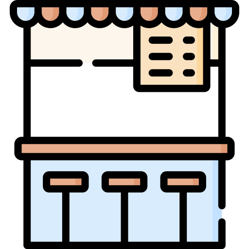 Street food food cart shop food stall icon Street food food cart shop food stall icon