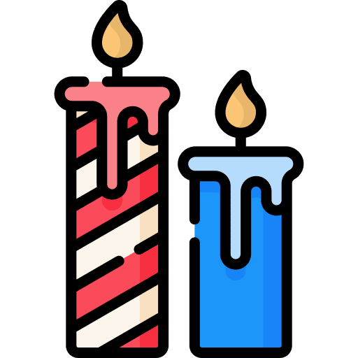 Candle independence day decoration usa icon Candle independence day decoration usa icon