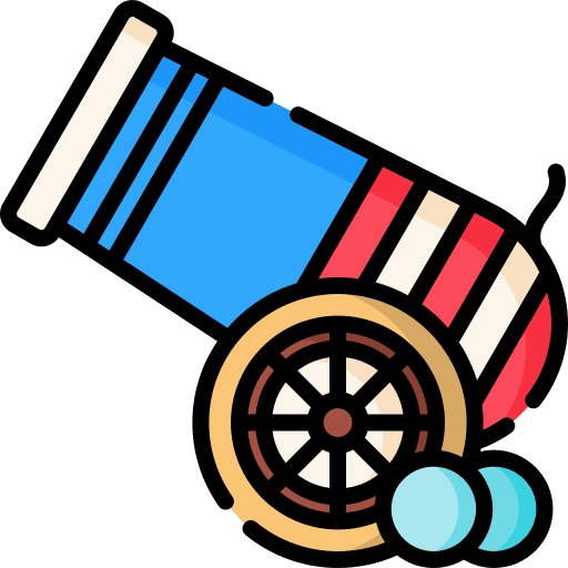 Cannon weapon entertainment war icon Cannon weapon entertainment war icon