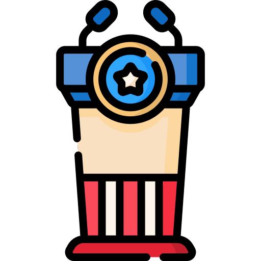 Tribune united states of america lectern presentation icon Tribune united states of america lectern presentation icon