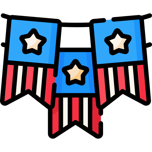 Usa usa decoration flags icon Usa usa decoration flags icon
