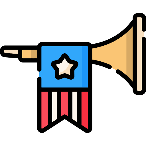 Trumpet music and multimedia festival fun icon Trumpet music and multimedia festival fun icon