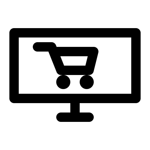 Ecommerce commerce and shopping cart technology icon Ecommerce commerce and shopping cart technology icon
