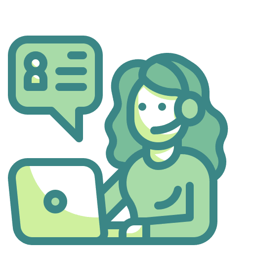 Customer service woman call center agent customer support icon