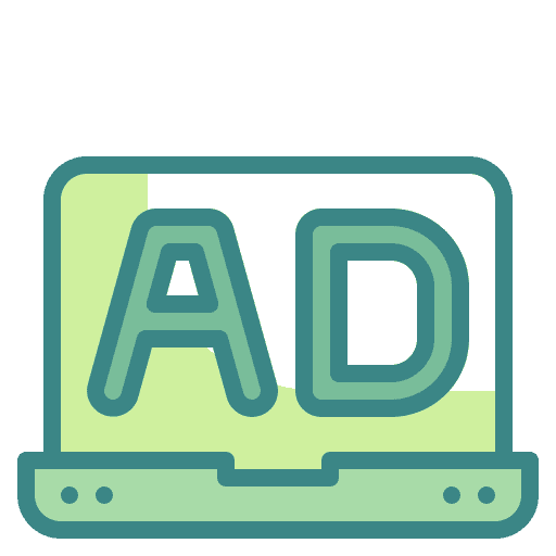 Laptop online marketing advertisement laptop icon
