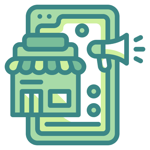 Online store marketing advertising megaphone icon Online store marketing advertising megaphone icon