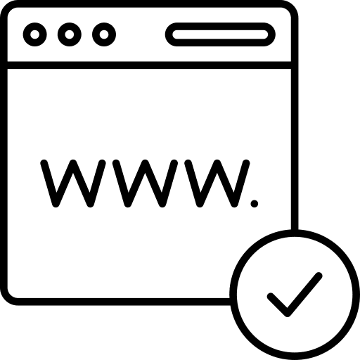 Domain url seo and web domain icon