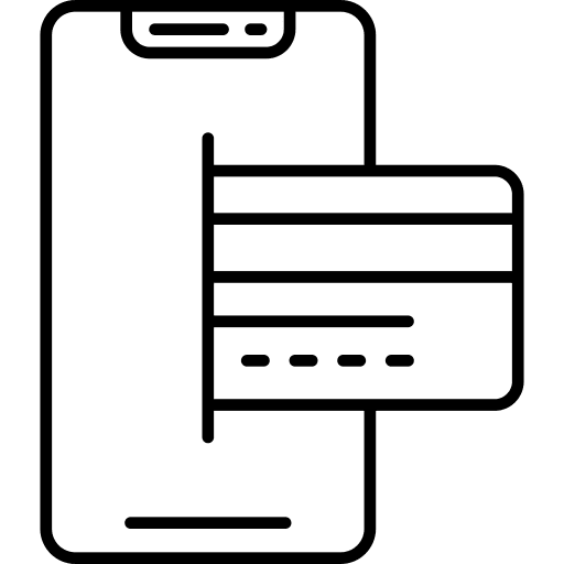Online payment credit card card payment contactless icon