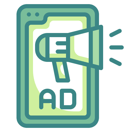 Smartphone ad advertising smartphone icon Smartphone ad advertising smartphone icon