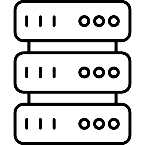Database storage multimedia database icon Database storage multimedia database icon