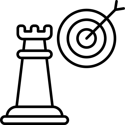 Marketing strategy goal target audience strategy icon Marketing strategy goal target audience strategy icon