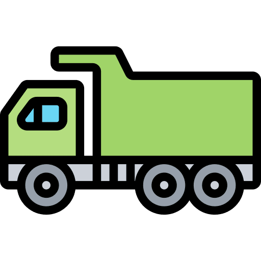 Dump truck transportation construction dumper truck icon