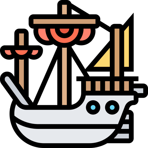 Caravel ship galleon sailing boat icon Caravel ship galleon sailing boat icon