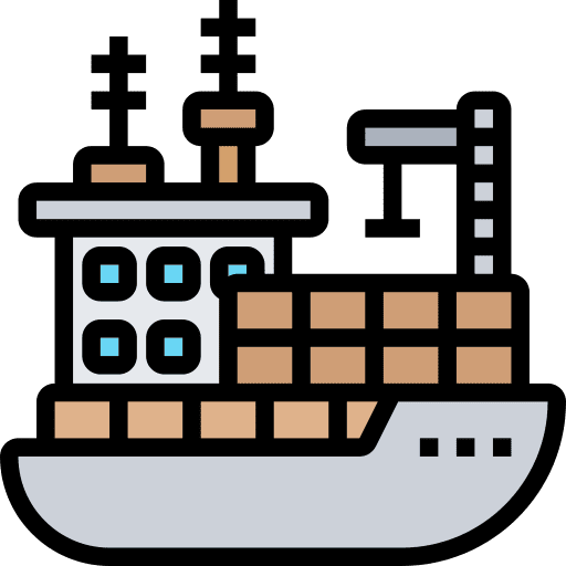 Cargo ship vehicle ship container icon Cargo ship vehicle ship container icon