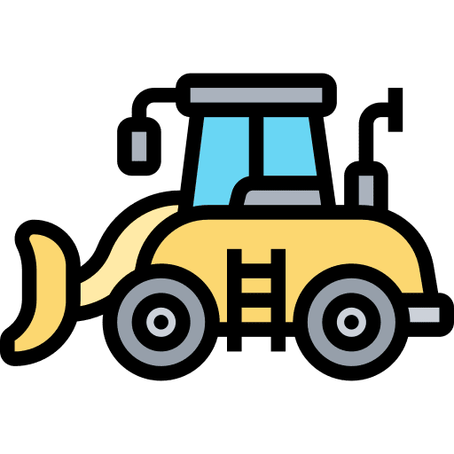 Excavator vehicle bulldozer excavator icon