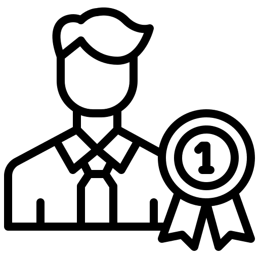 Expert expert experience sports and competition icon