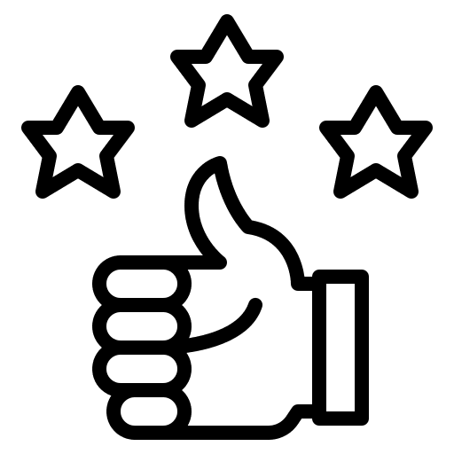 Thumb up thumb up stars achievement icon