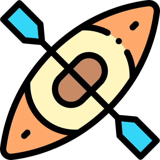 Canoe equipment sports and competition transport icon