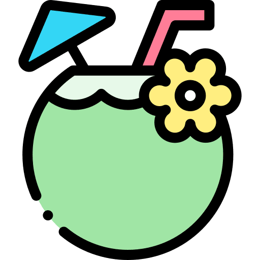 Coconut drink coconut drink food and restaurant cocktail icon Coconut drink coconut drink food and restaurant cocktail icon