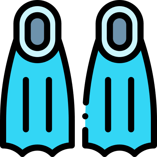Flippers swimming fins diving icon Flippers swimming fins diving icon