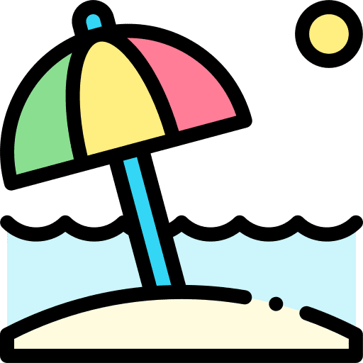 Beach vacations beach summer icon Beach vacations beach summer icon