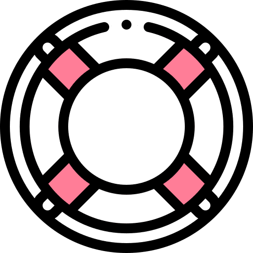 Lifesaver lifeguard floating security icon Lifesaver lifeguard floating security icon
