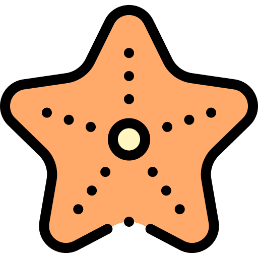 Starfish echinoderm sea life animal kingdom icon Starfish echinoderm sea life animal kingdom icon