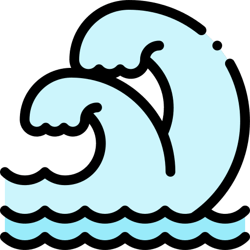 Waves ocean sea summer icon Waves ocean sea summer icon
