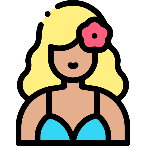 Woman woman flower tourist icon Woman woman flower tourist icon