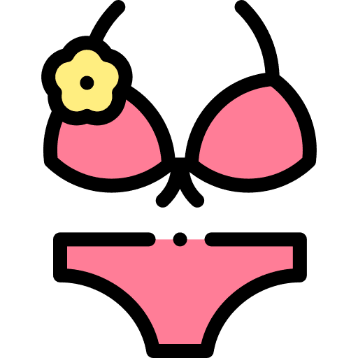 Bikini fashion beach summer clothing icon Bikini fashion beach summer clothing icon