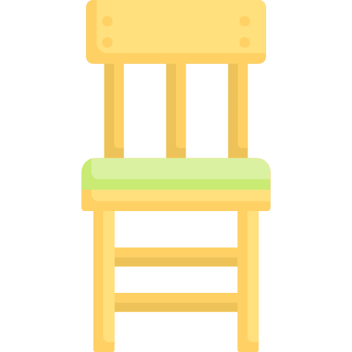 Chair furniture and household sitting seat icon