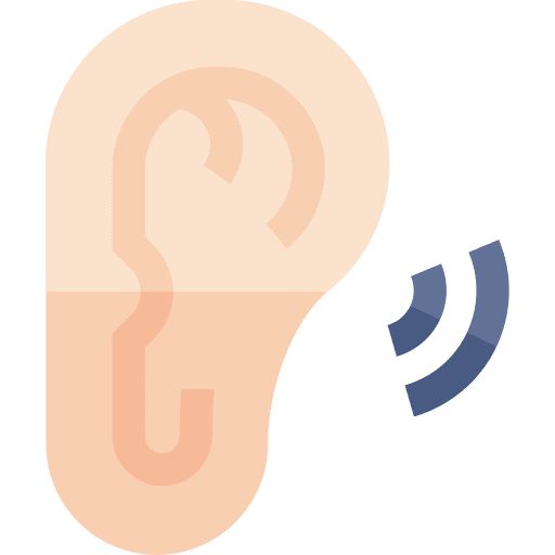 Deafness earlobe anatomy deaf icon