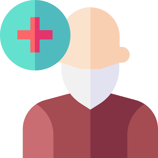 Old man avatar people healthcare and medical icon
