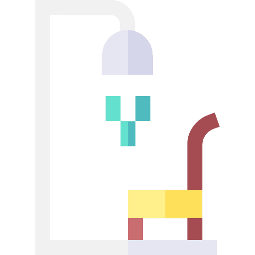Shower clean healthcare and medical chair icon