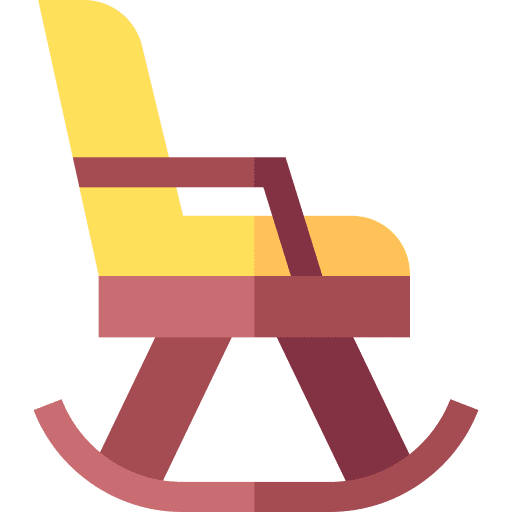 Rocking chair furniture and household retirement sit icon Rocking chair furniture and household retirement sit icon