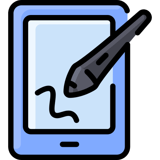 Pen tablet drawing tablet illustration electronics icon