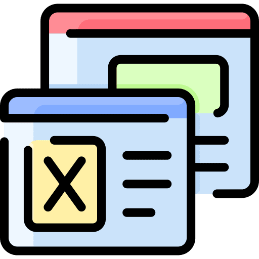 Browser dashboard layout web design icon