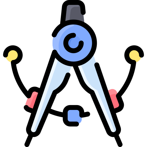 Compass school material education draw icon
