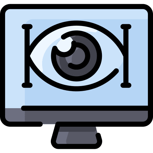 Computer focus view vision icon