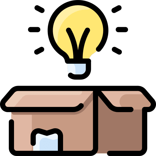 Idea creativity light bulb brainstorm icon