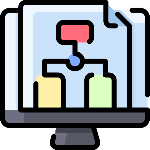 Computer monitor computer wireframe icon