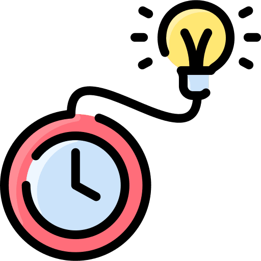 Creative time art and design process icon